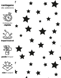 Papel de Parede Adesivo Estrelas