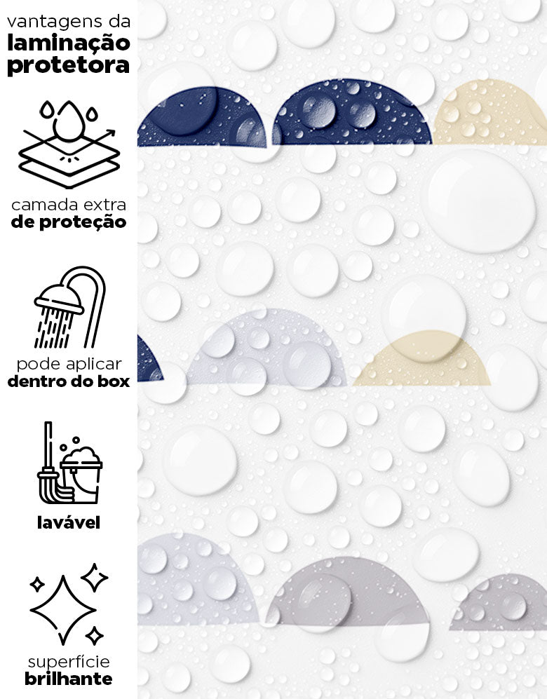 Papel de Parede Adesivo Escandinavo Azul