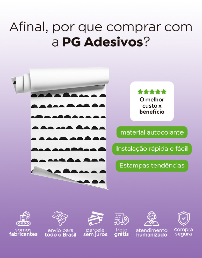 Papel de Parede Adesivo Escandinavo Preto