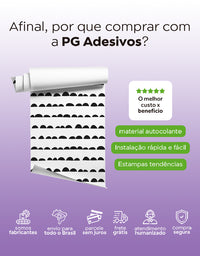 Papel de Parede Adesivo Escandinavo Preto