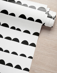 Papel de Parede Adesivo Escandinavo Preto