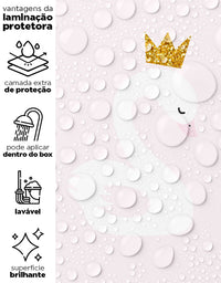 Papel de Parede Adesivo decorativo Cisne com Coroa