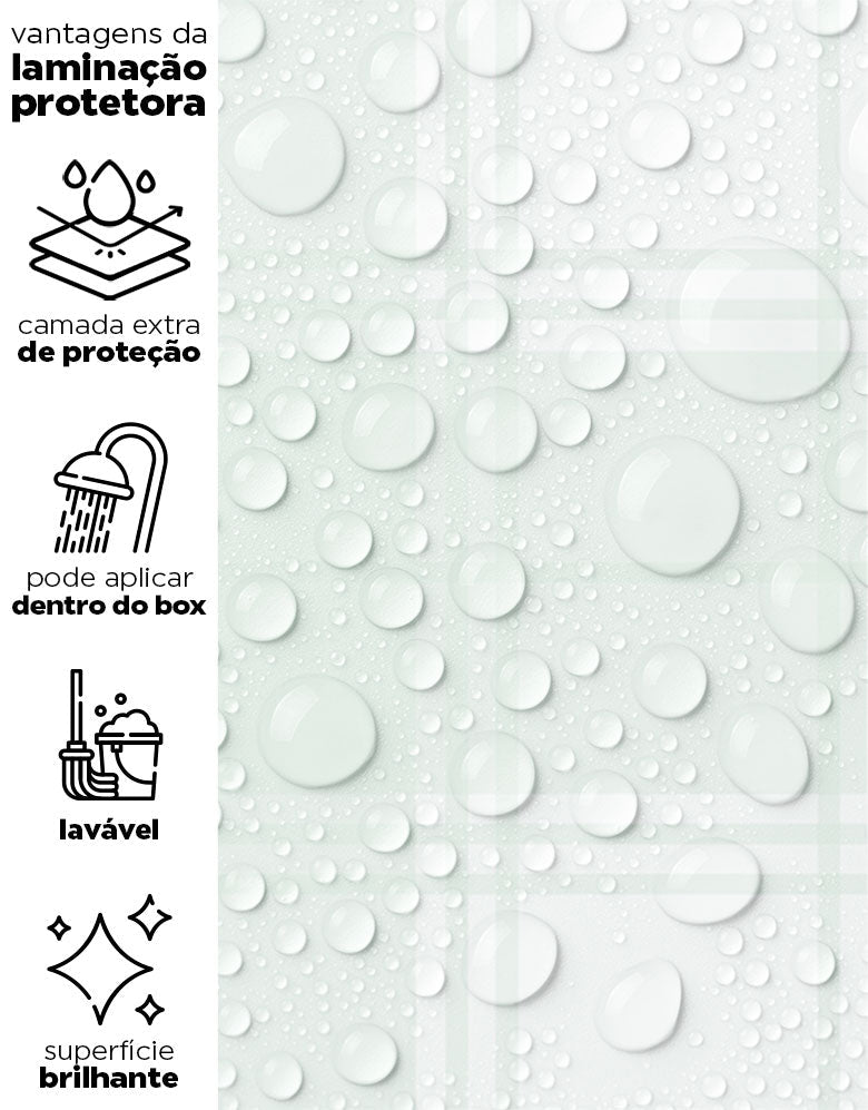 KIT DE 6 ROLOS - 3,00m x 50cm - Papel de Parede Adesivo Xadrez Limonada