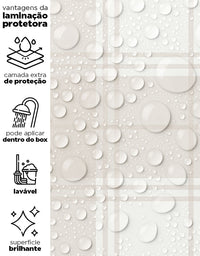 KIT DE 4 ROLOS - 3,00m x 50cm - Papel de Parede Adesivo Xadrez Feno