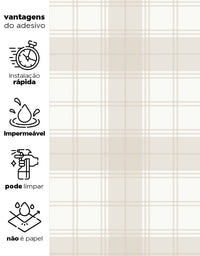Papel de Parede Adesivo Xadrez Feno