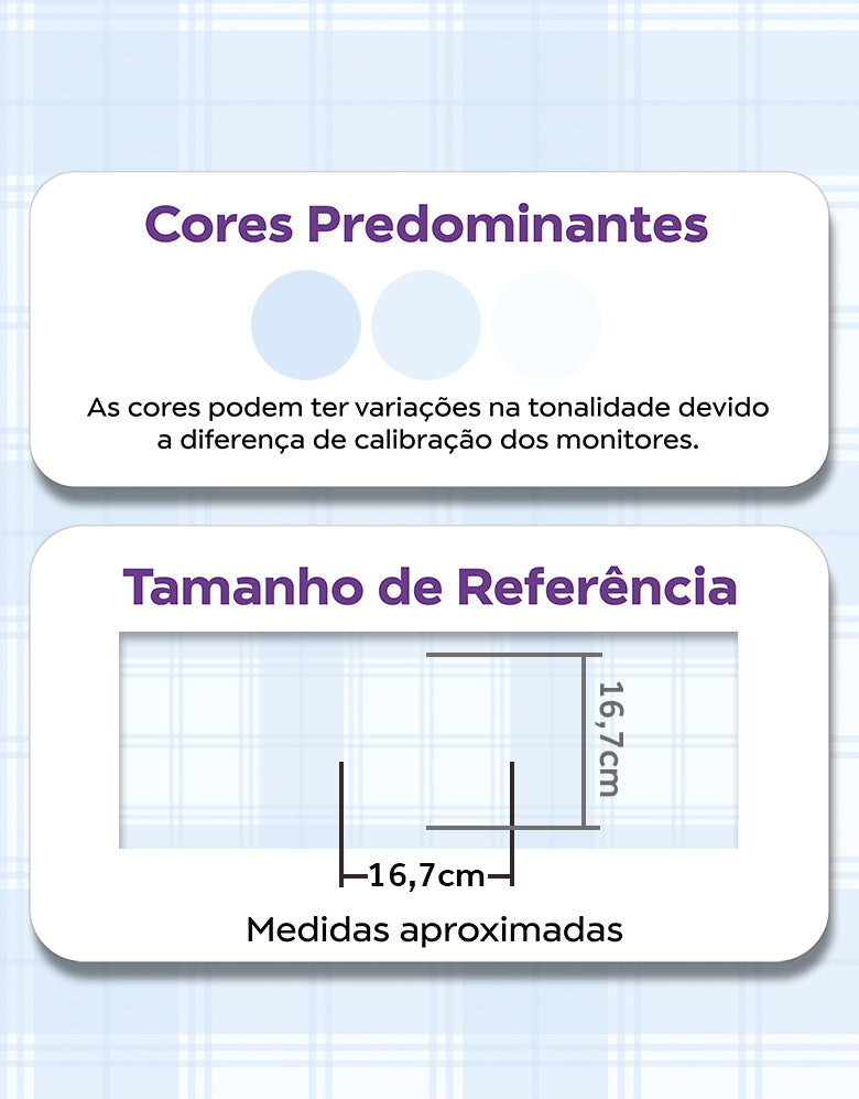 KIT DE 2 ROLOS - 3,00m x 50cm - Papel de Parede Adesivo Xadrez Inverno