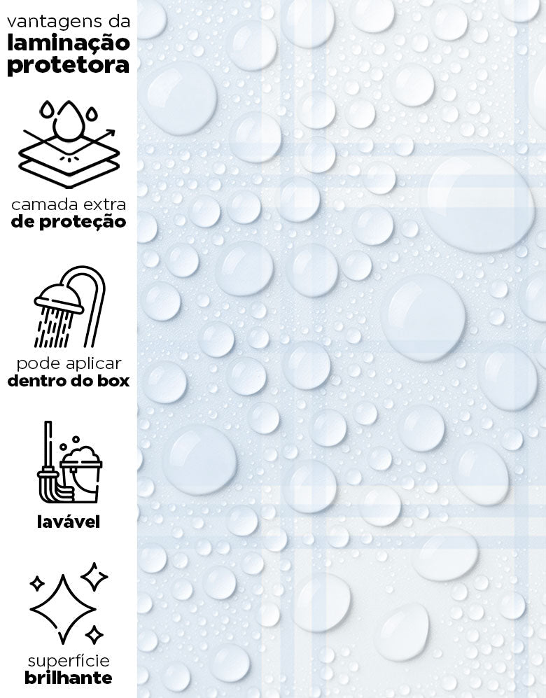 KIT DE 2 ROLOS - 3,00m x 50cm - Papel de Parede Adesivo Xadrez Inverno