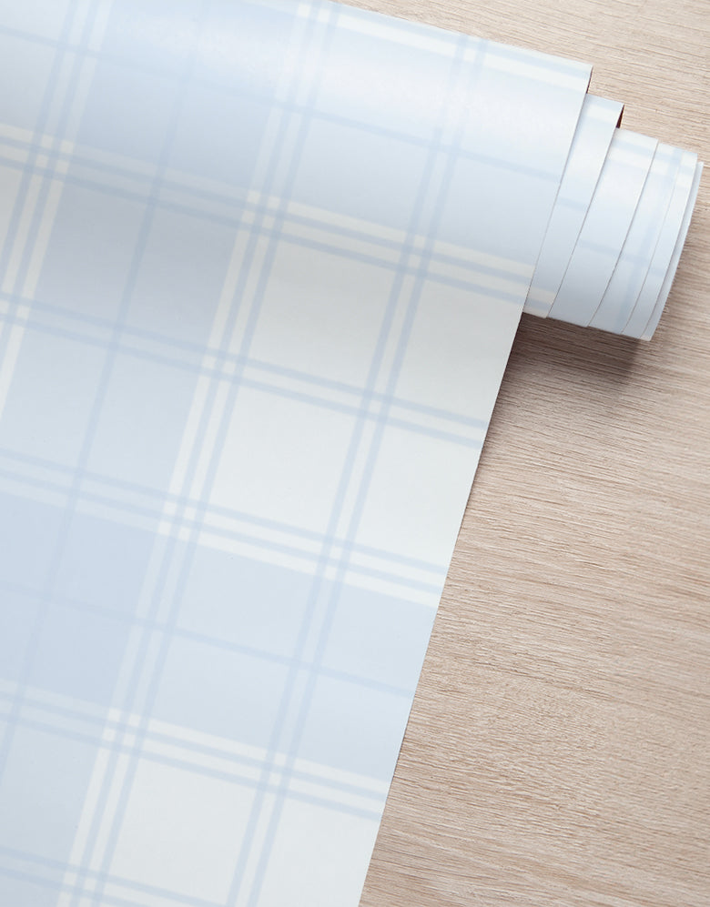 KIT DE 2 ROLOS - 3,00m x 50cm - Papel de Parede Adesivo Xadrez Inverno