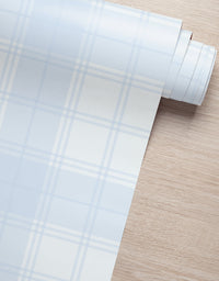 KIT DE 2 ROLOS - 3,00m x 50cm - Papel de Parede Adesivo Xadrez Inverno