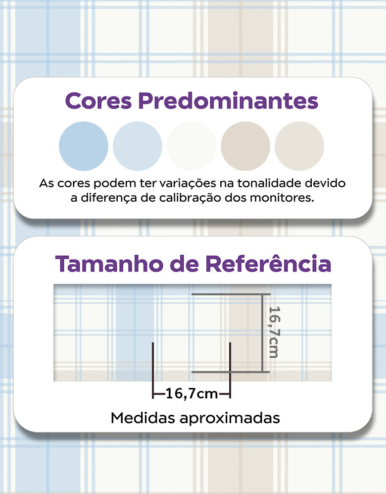 Papel de Parede Adesivo Xadrez Cafuné