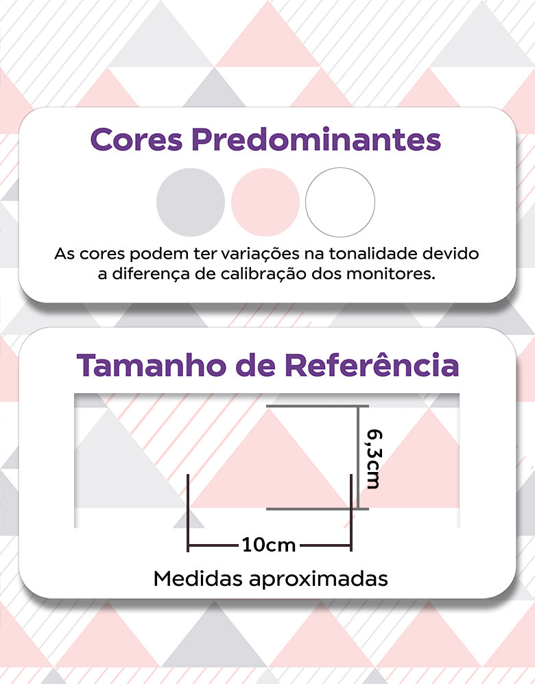 Papel de Parede Adesivo Triângulos Rosa