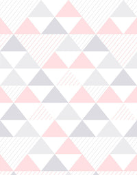 Papel de Parede Adesivo Triângulos Rosa