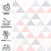Papel de Parede Adesivo Triângulos Rosa