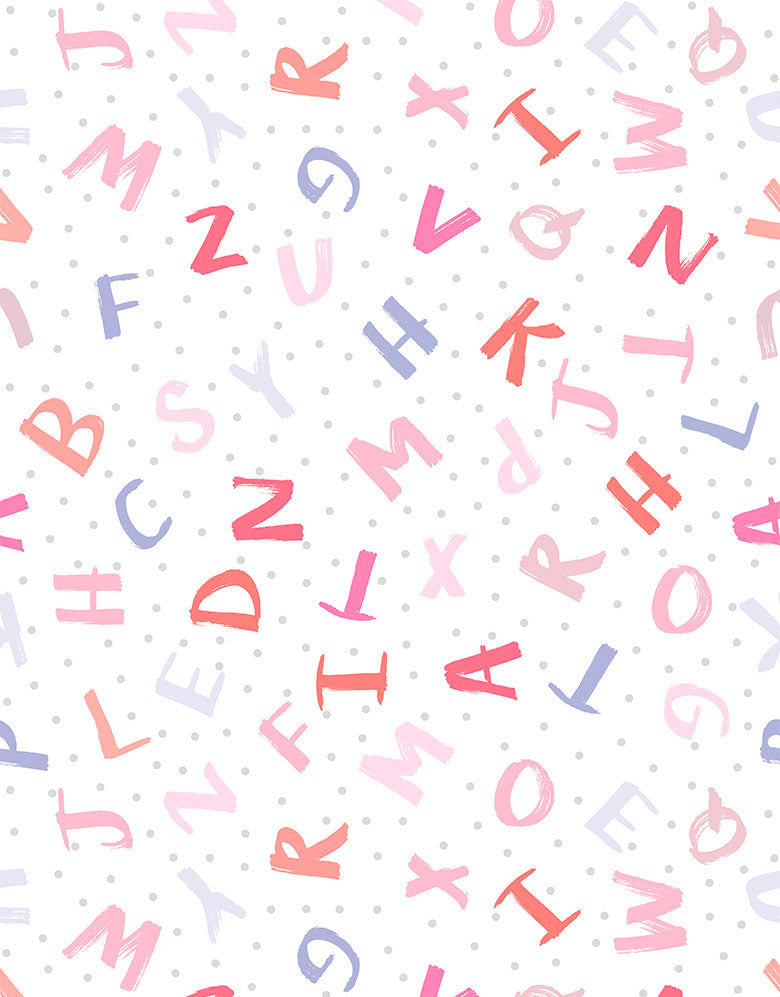 Papel de Parede Adesivo Alfabeto Menina