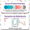 KIT DE 4 ROLOS - 2,50m x 50cm - Papel de Parede Adesivo Alfabeto Colorido