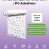 KIT DE 4 ROLOS - 2,50m x 50cm - Papel de Parede Adesivo Alfabeto Colorido