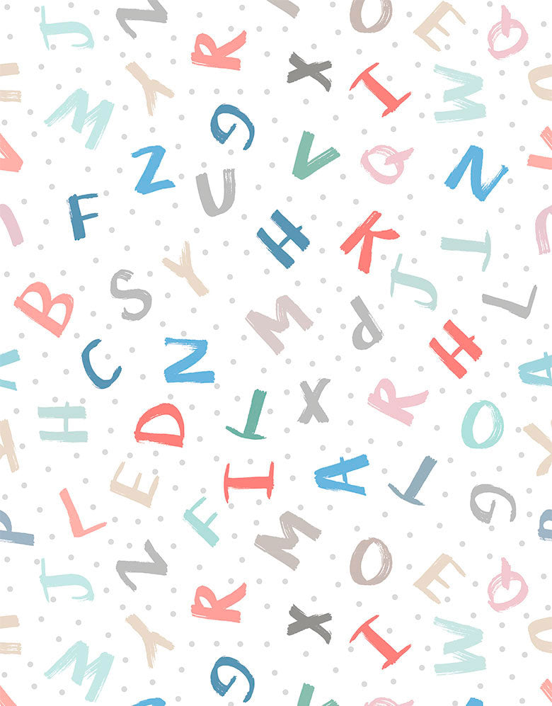 Papel de Parede Adesivo Alfabeto Colorido