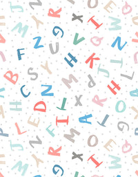 Papel de Parede Adesivo Alfabeto Colorido