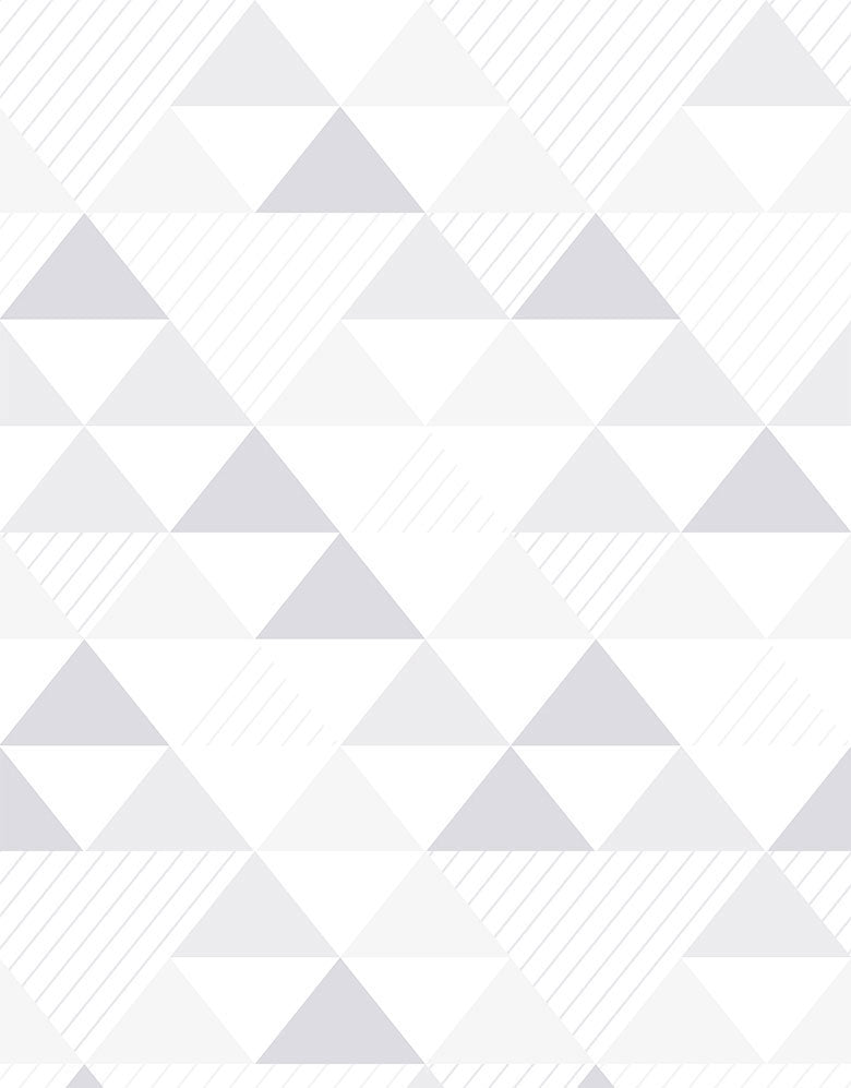 Papel de Parede Adesivo Triângulos Cinza