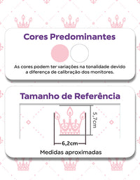 Papel de Parede Adesivo Coroa Princesa Rosa