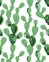 Papel de Parede Adesivo Cactos Aquarela