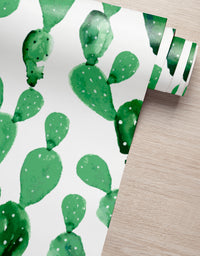 Papel de Parede Adesivo Cactos Aquarela