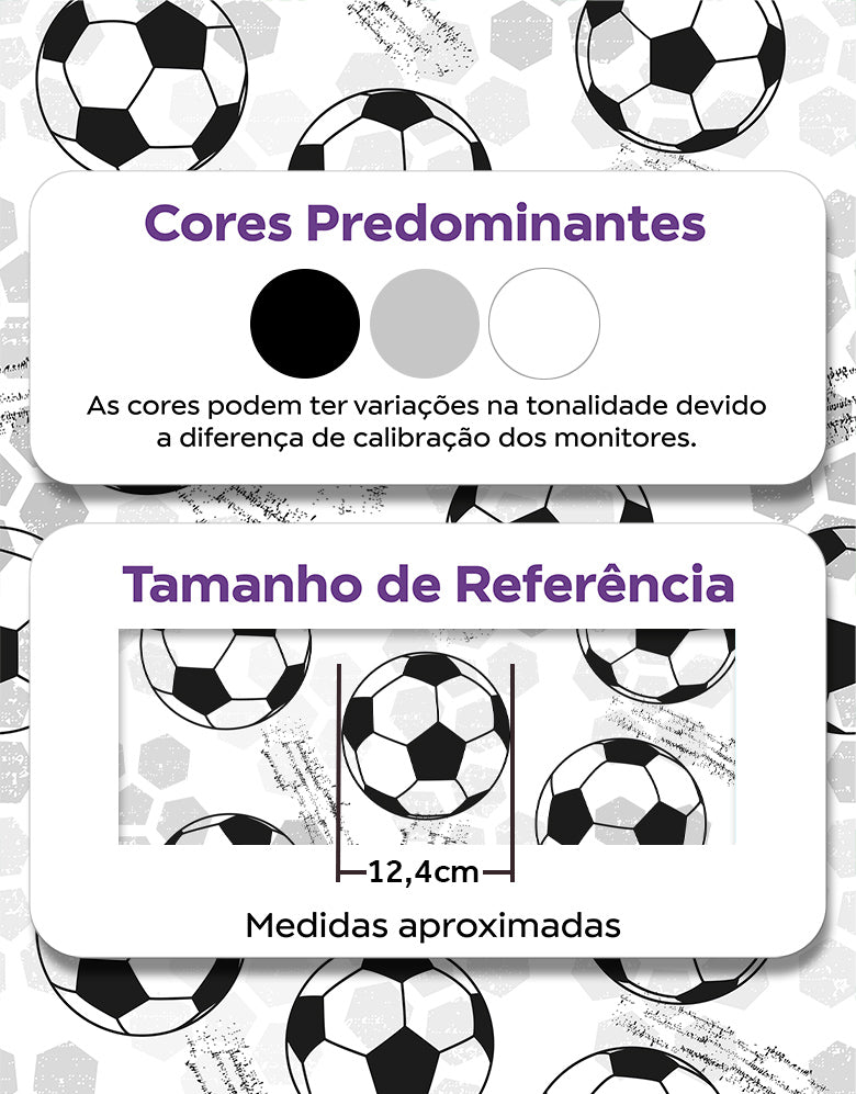 Papel de Parede Adesivo Bolas de Futebol