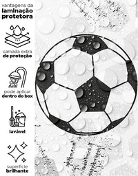 KIT DE 4 ROLOS - 3,00m x 50cm - Papel de Parede Adesivo Bolas de Futebol