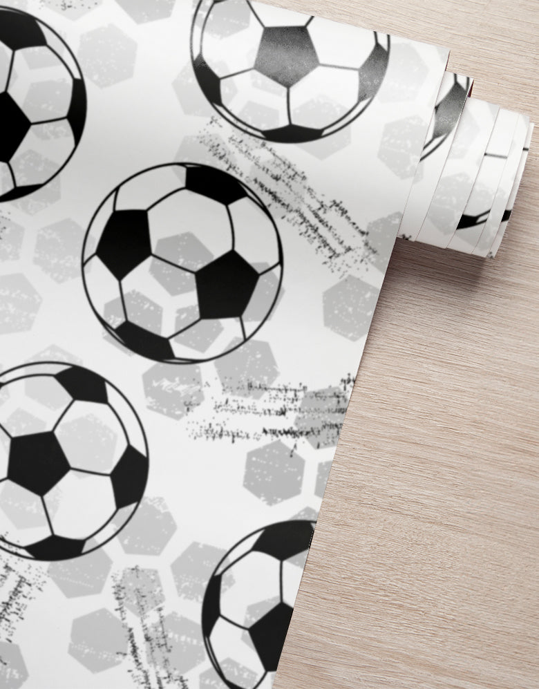 Papel de Parede Adesivo Bolas de Futebol