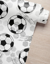 KIT DE 4 ROLOS - 3,00m x 50cm - Papel de Parede Adesivo Bolas de Futebol