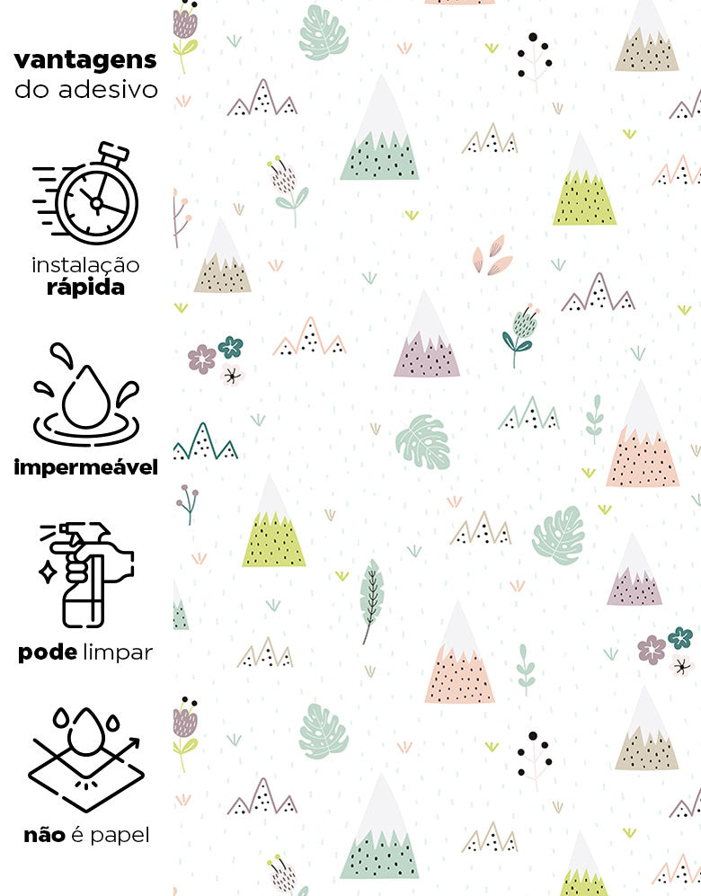 Papel de Parede Adesivo Montanhas