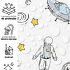 KIT DE 3 ROLOS - 3,00m x 50cm - Papel de Parede Adesivo Astronauta