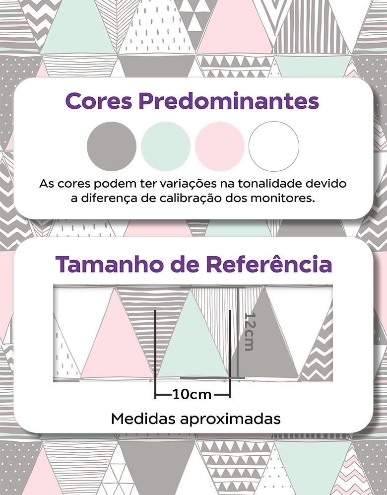 Papel de Parede Adesivo Triângulos Estampados