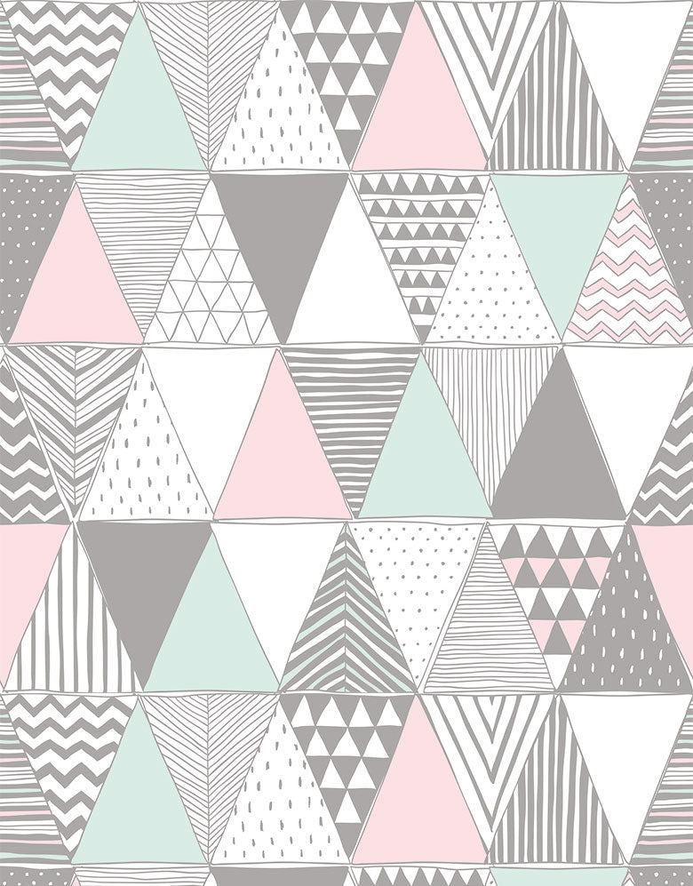 Papel de Parede Adesivo Triângulos Estampados