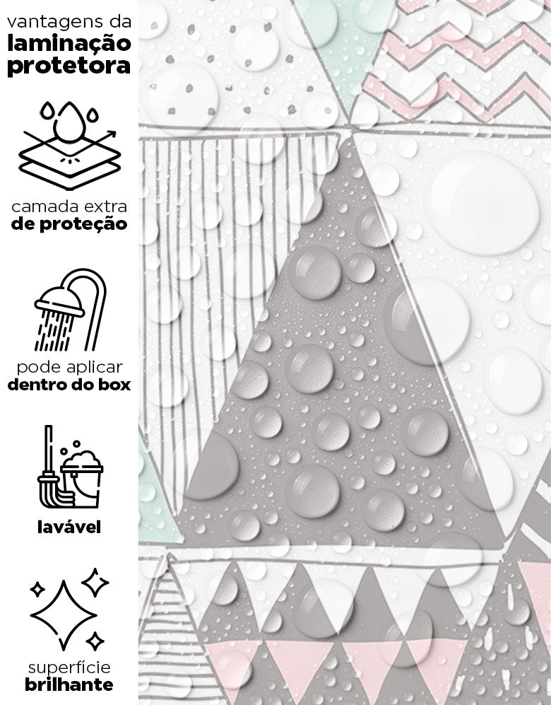 Papel de Parede Adesivo Triângulos Estampados