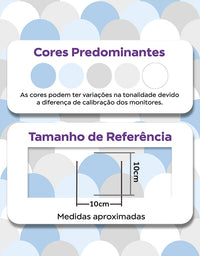 Papel de Parede Adesivo Escamas Azul E Cinza