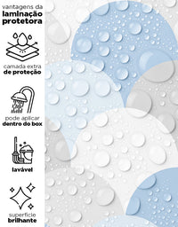 Papel de Parede Adesivo Escamas Azul E Cinza