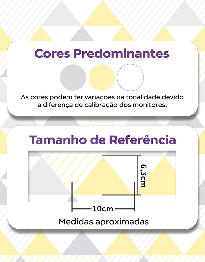 Papel de Parede Adesivo Triângulos Amarelos