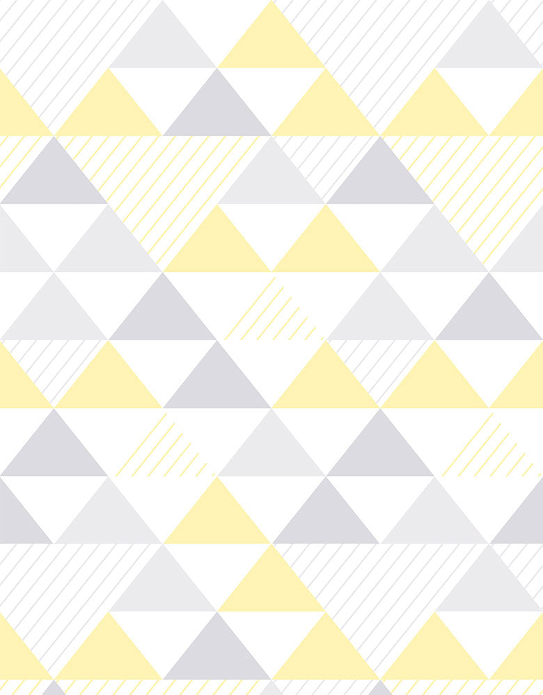 Papel de Parede Adesivo Triângulos Amarelos