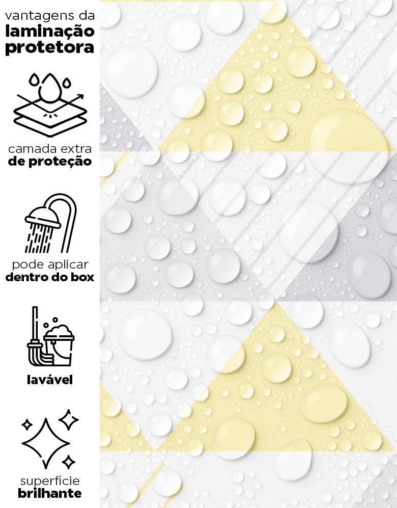 Papel de Parede Adesivo Triângulos Amarelos