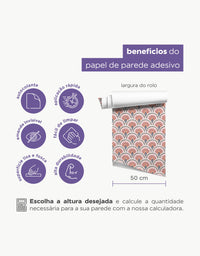 Papel de Parede Adesivo Boho Leque
