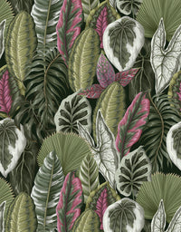 Papel de Parede Adesivo Folhagem Tropical