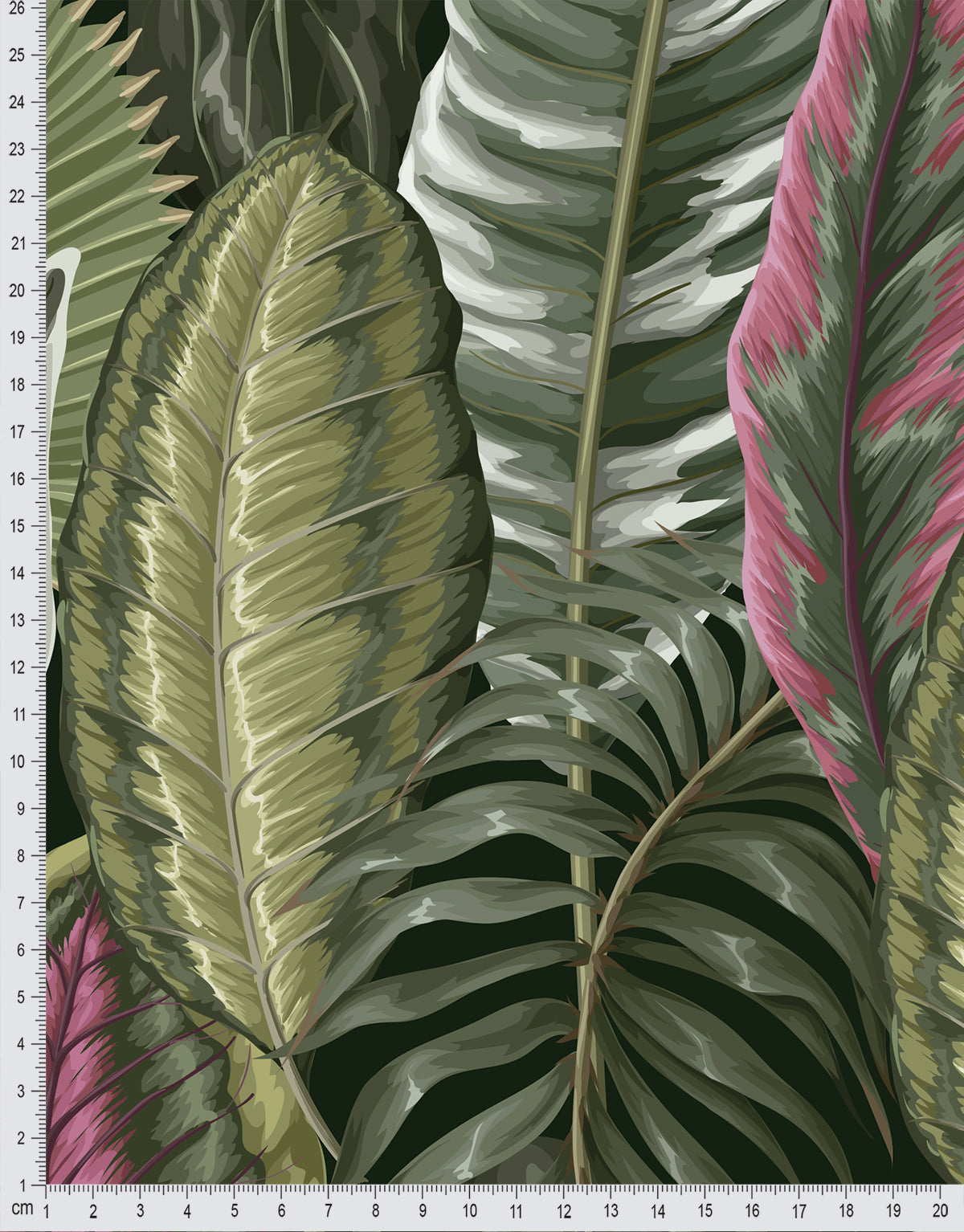 Papel de Parede Adesivo Folhagem Tropical