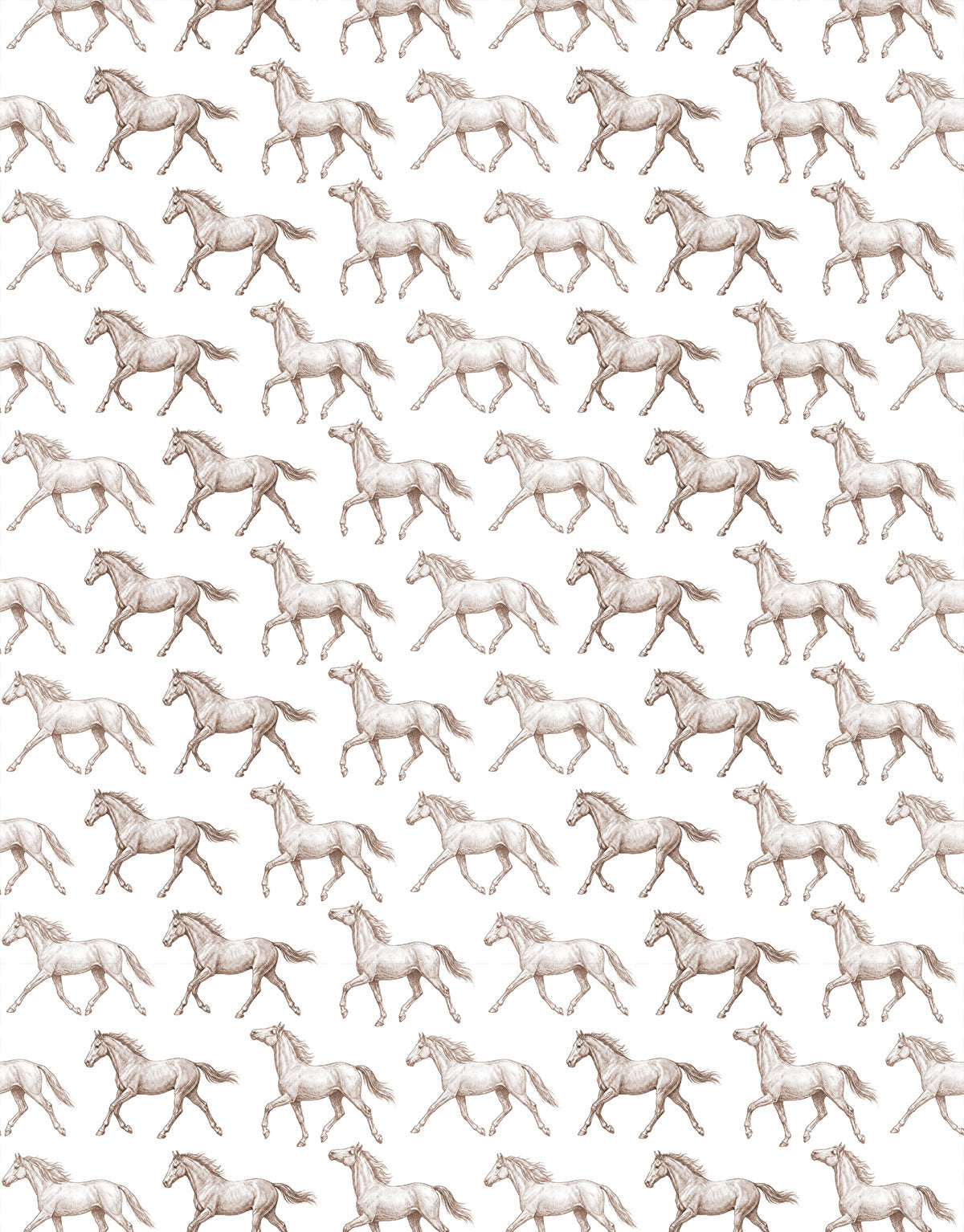 Papel de Parede Adesivo Cavalos Vintage