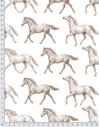 Papel de Parede Adesivo Cavalos Vintage