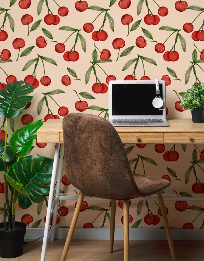 Papel de Parede Cherry Vintage