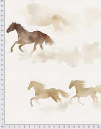 Papel de Parede Adesivo Cavalos Aquarela