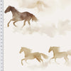 Papel de Parede Adesivo Cavalos Aquarela