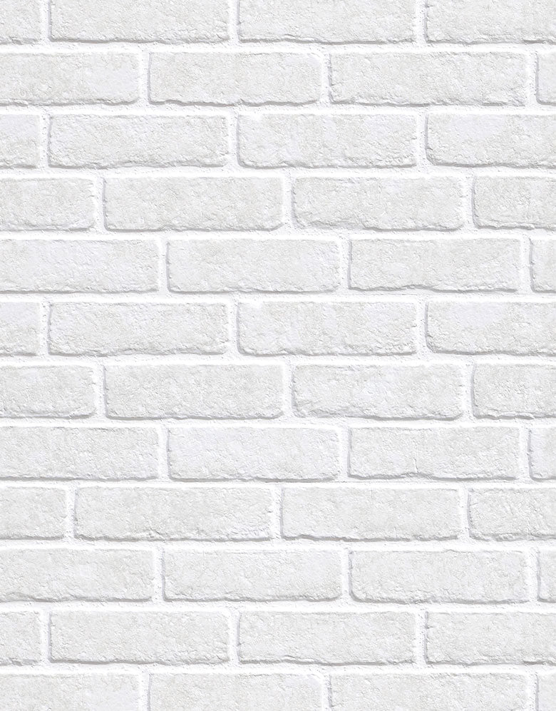 KIT DE 6 ROLOS - 1,50m x 50cm - Papel De Parede Adesivo Tijolinho Branco Milão