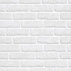 KIT DE 6 ROLOS - 1,50m x 50cm - Papel De Parede Adesivo Tijolinho Branco Milão